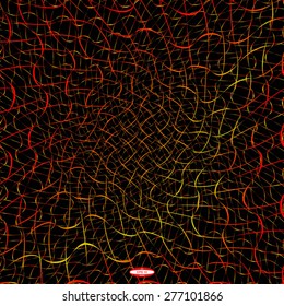 abstract dark red pattern sand texture with orange line with yellow wave on black background. vector illustration