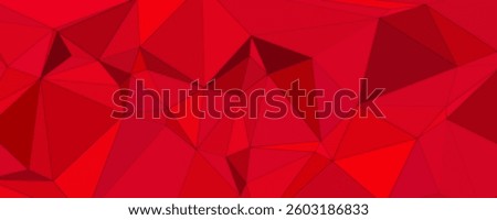 Abstract Dark Red Polygonal Low Poly Background with Geometric Triangular Pattern for Graphic and Digital Art Projects.