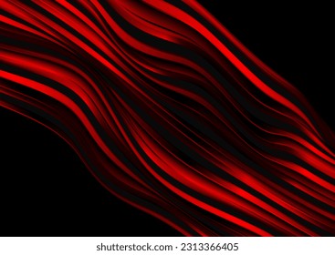Abstract dark red smooth liquid waves background. Vector graphic design