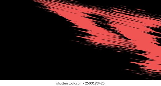 Abstract dark red speed light tail on black background. modern vector
