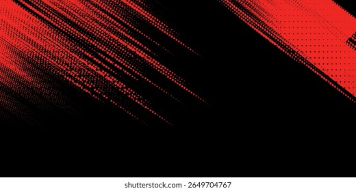 Abstract dark red speed light tail on black background. modern vector