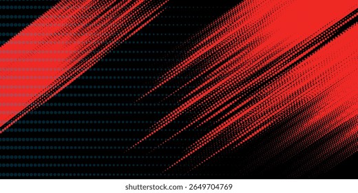 Abstract dark red speed light tail on black background. modern vector