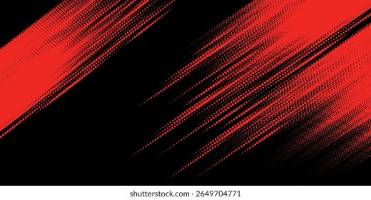 Abstract dark red speed light tail on black background. modern vector