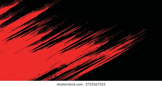 Abstrato escuro vermelho velocidade luz cauda em fundo preto. vetor moderno