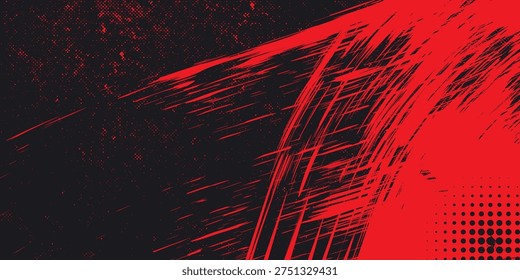 Abstract dark red speed light tail on black background. modern vector