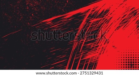 Abstract dark red speed light tail on black background. modern vector