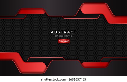 abstract dark red sport background with modern shape, future robotic concept wallpaper.