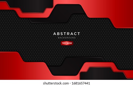 fondo deportivo rojo oscuro abstracto con forma moderna, futuro papel tapiz de concepto robótico.