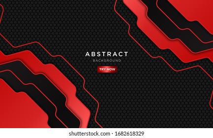 abstract dark red sport background with modern shape, future robotic concept wallpaper.