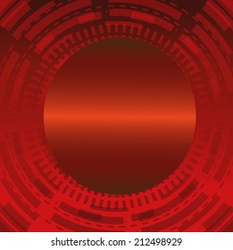 Abstract dark red technical circle background 