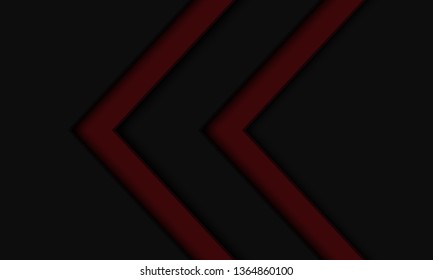 Abstract dark red twin arrow direction on black design  