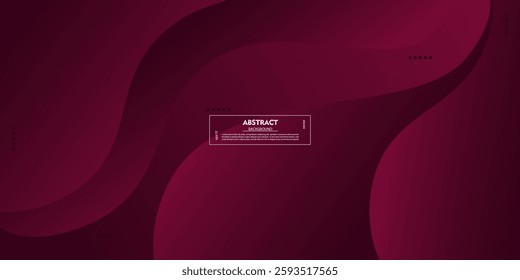 Abstract dark red wave 3D background. Minimal fluid background. Vector Eps10