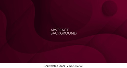 Abstract dark red wave geometric gradient illustration background with 3d look and simple pattern. Modern design and luxury. Eps10 vector