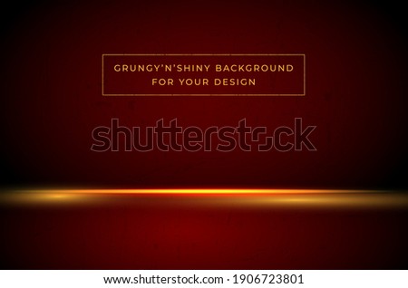 Abstract dark reg grungy background with shiny lights and copy space for your text, graphics, photos etc - vector illustration