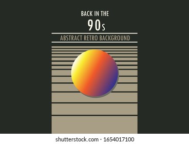 Abstract dark retro background back in the 90s
