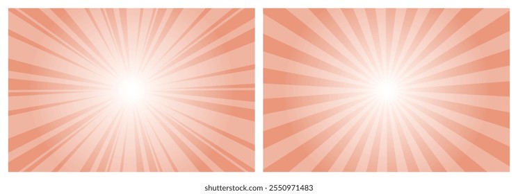 Abstract Dark Salmon Sunburst background. Editable Sunburst background, Sunburst, Sunbeam