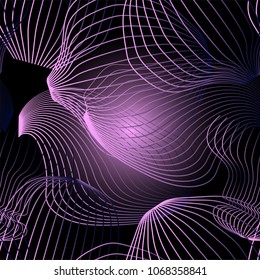 Abstract dark seamless pattern with vector flowers in carmine color. Can be used as cute fantasy background, textile, wallpaper, wrapping, fabrics. Vector illustration. 