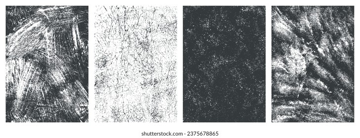 Abstract dark set textures monochrome with rectangular vintage images to create creative wallpapers and backgrounds vector illustration