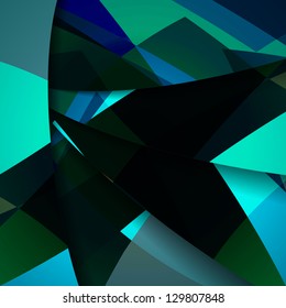 Abstract dark shape illustration, colorful design concept.