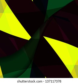 Abstract dark shape illustration, colorful design concept.