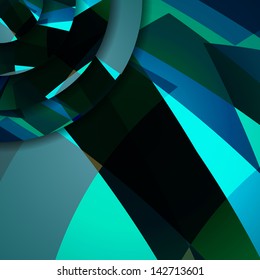 Abstract dark shape illustration, colorful design concept.