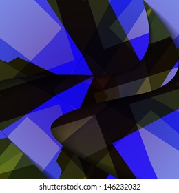 Abstract dark shape illustration, colorful design concept.
