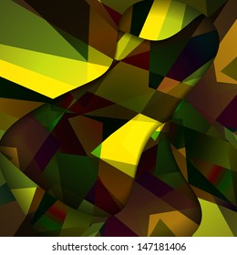 Abstract dark shape illustration, colorful design concept.