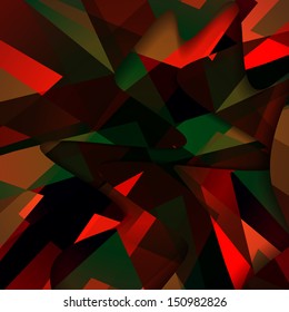 Abstract dark shape illustration, colorful design concept.