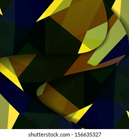 Abstract dark shape illustration, colorful design concept.