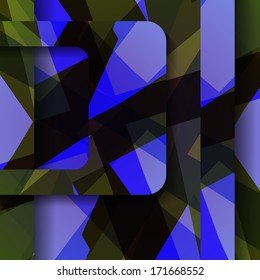 Abstract dark shape illustration, colorful design concept.