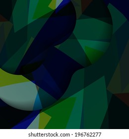 Abstract dark shape illustration, colorful design concept.