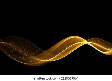 Abstract Dark Shiny Wave Background On Stock Vector (Royalty Free ...