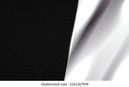 Abstract Dark Silver Chrome Lines with Overlap Dark Metal Textured Background Design