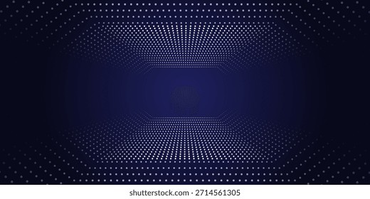 Abstractas espacio oscuro con puntos brillantes en forma de decoración. Elemento de Diseño gráfico moderno estilo de línea punteada Fondo de pantalla neutro moderno