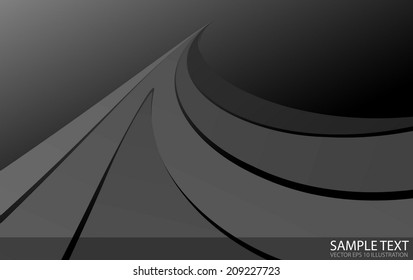 Abstract dark space shape vector design template - Vector scifi background illustration