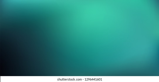 Abstract dark teal background  Blurred turquoise green backdrop  Vector illustration for your graphic design  banner  summer aqua poster