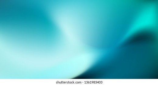 Abstract dark teal background with light wave. Blurred turquoise water backdrop. Vector illustration for your graphic design, banner, wallpaper or poster