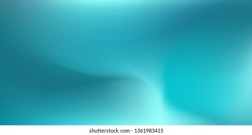 Abstract dark teal background with light wave. Blurred turquoise water backdrop. Vector illustration for your graphic design, banner, wallpaper or poster