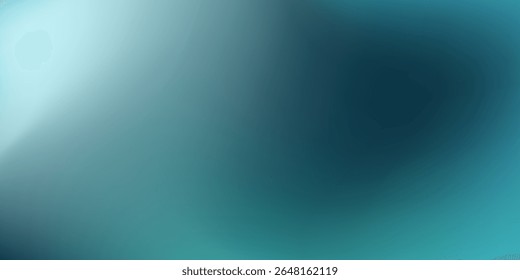 Abstract dark teal background with light wave. Blurred turquoise water backdrop. Vector illustration for your graphic design, banner, wallpaper or poster