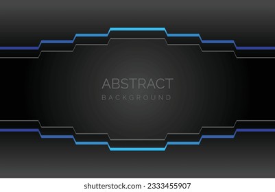 Abstract dark technology background with blue arrows. Vector illustration for your design