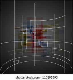 Abstract dark technology cube background texture