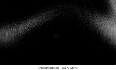 Abstract dark texture background with concentric brushed metal effect. Ideal for use in industrial design, technology themes, or as a minimal backdrop