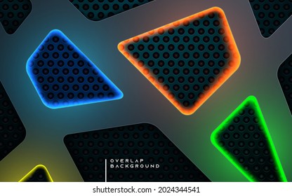 Abstract dark texture dimension background with colorful light