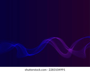 Abstract dark transparent color wave background vector