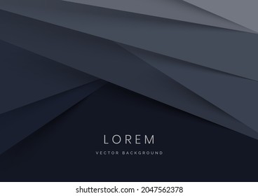 Abstract dark triangles layers background. Minimal style. You can use for ad, poster, template, business presentation. Vector illustration