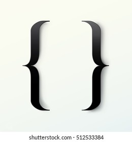 Abstract Dark Vector Brackets Illustration for Your Message