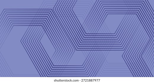 Abstrato Violeta escuro Intercalando a Grade Hexágono no Fundo Lavanda Claro