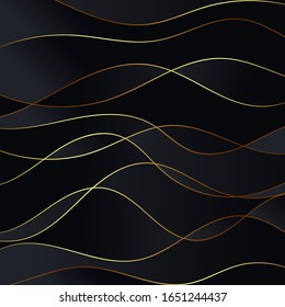 
Abstract dark wavy background.Dark wavy shapes with golden glitter.Holiday background.