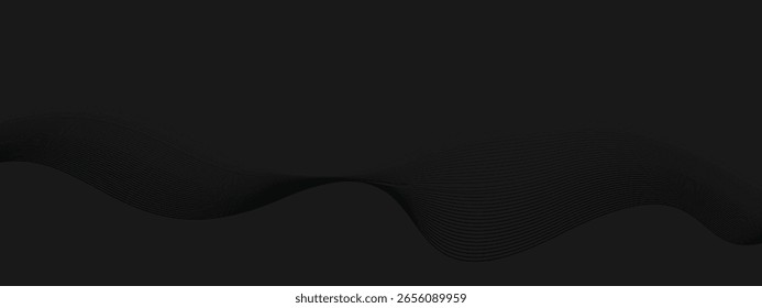 Abstrakte dunkle wellenförmige Linien Grafikdesign Hintergrund