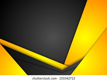 Abstract dark yellow corporate background. Vector design